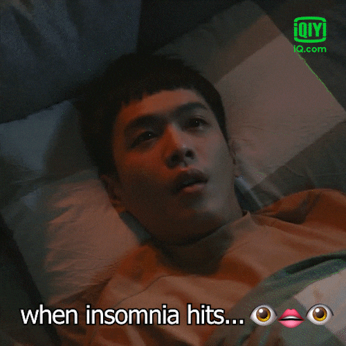 Blank Stare When Insomnia Hits Sleeping Meme GIF