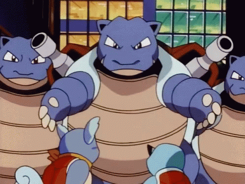 Blastoise Water Type Pokemon Transformation GIF