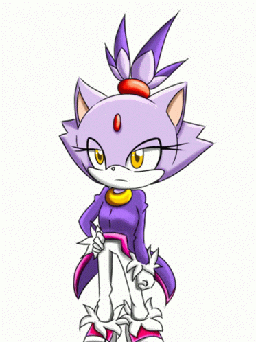 Blaze The Cat Blinking GIF