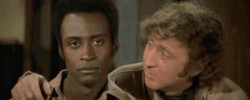 Blazing Saddles Jim And Bart Laughing GIF
