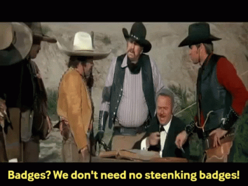 Blazing Saddles Hedley Lamarr No Badges GIF