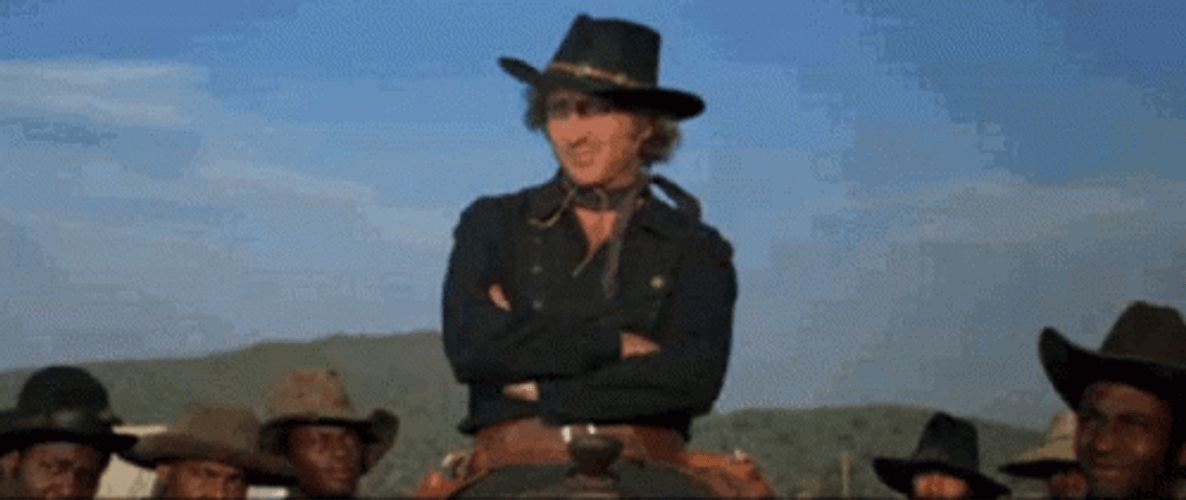 Blazing Saddles Gene Wilder Firing Gun GIF