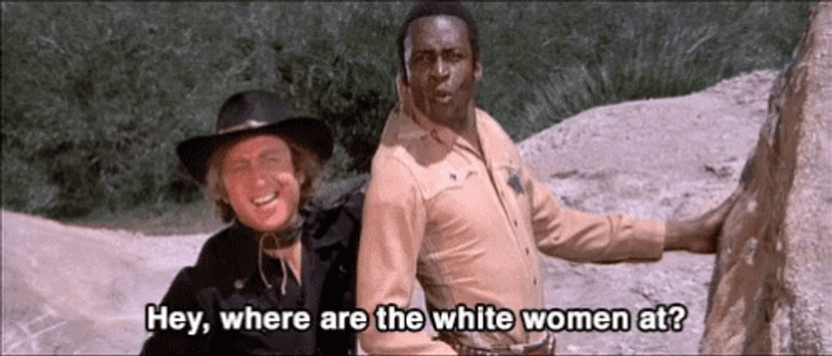 Blazing Saddles Jim And Bart Flirting GIF