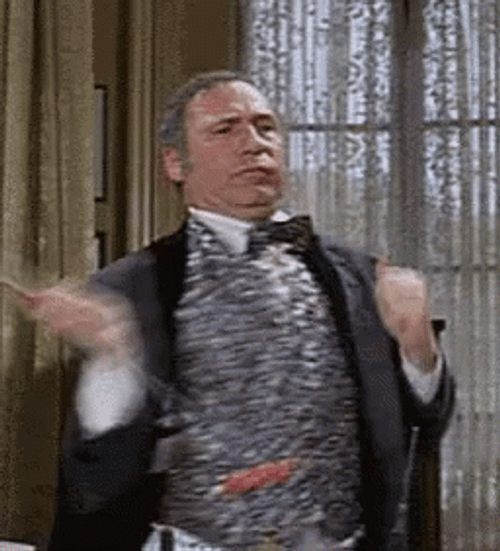 Blazing Saddles Mel Brooks Waving Fabric GIF