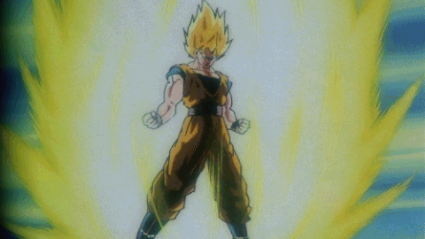 Blazing Warrior Baby Goku GIF