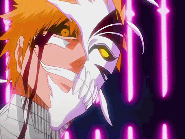 Bleach Ichigo Kurosaki Hollow Mask GIF