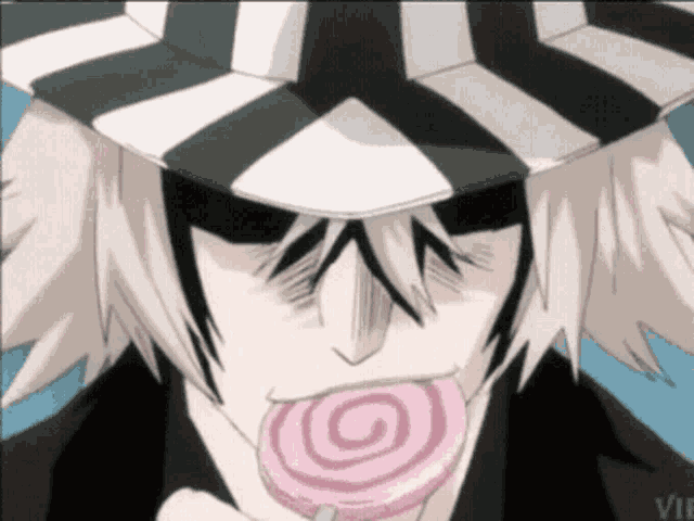 Bleach Kisuke Urahara With Lollipop GIF