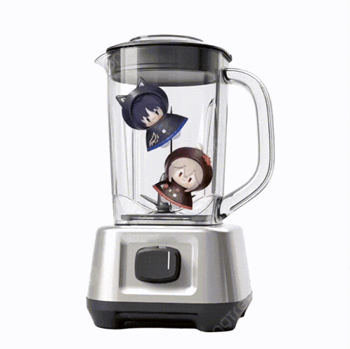 Blender With Cat and Girl Sticker
