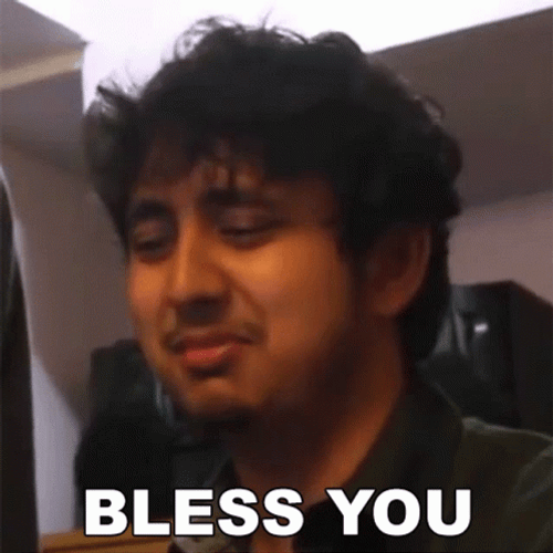 Bless You Sad Curly Man GIF