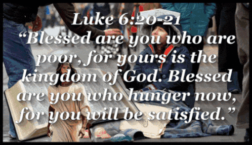 Blessed Are You Who Are Poor Sign