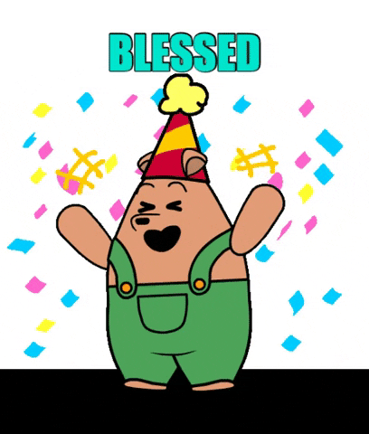 Blessed Day Happy Party Bear GIF