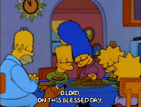 Blessed Day The Simpsons Family Dinner GIF