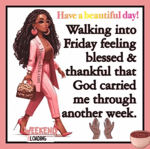 Blessed Friday Lady In Pink GIF