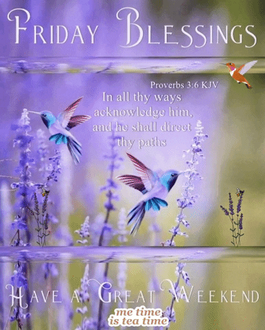Blessed Friday Lavender Flowers GIF