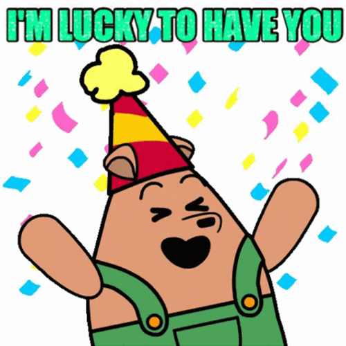 Blessed I'm Lucky To Have You Bear GIF