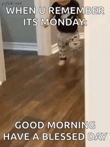 Blessed Monday Child Running GIF