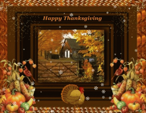 Happy Blessed Thanksgiving Message GIF