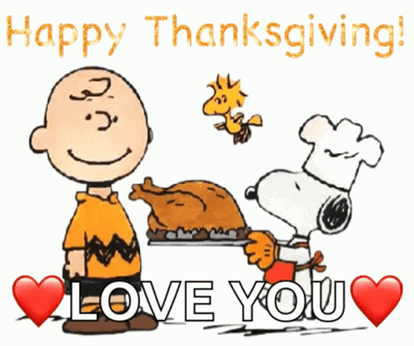 Blessed Thanksgiving Snoopy GIF