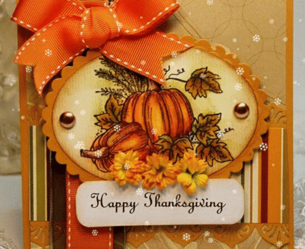 Blessed Thanksgiving Snow Animation GIF