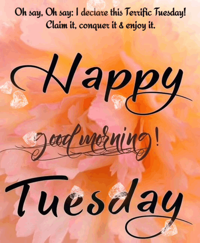 Blessed Tuesday Beautiful Floating Hearts GIF