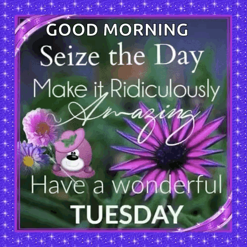 Blessed Tuesday Sparkling Running Lights GIF