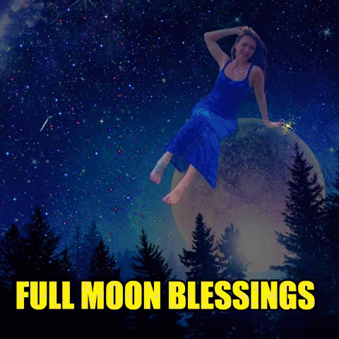 Blessings Full Moon Stars GIF