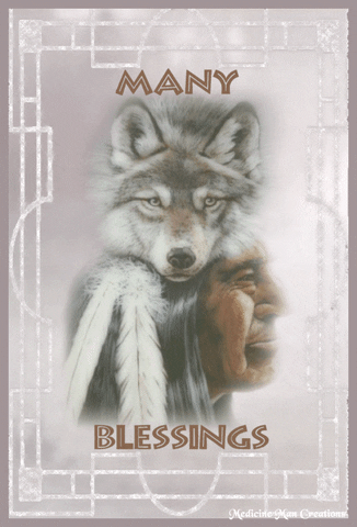 Blessings Wolf Tribal GIF