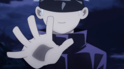 Blindfolded Satoru Gojo Waving Hand GIF