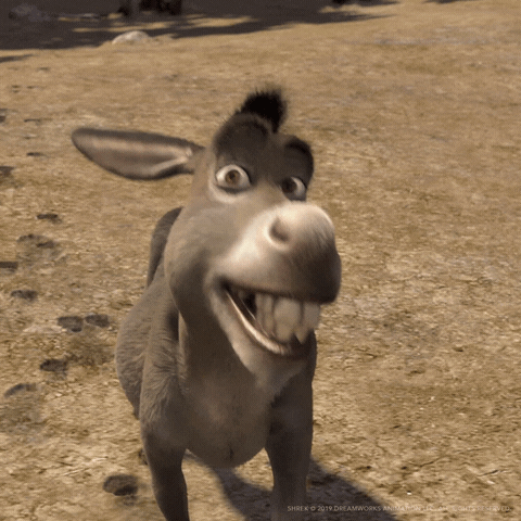 Blinking Donkey Shrek GIF