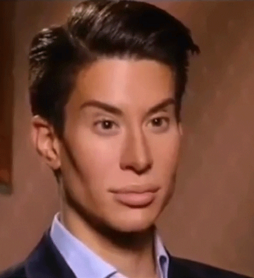 Blinking Human Ken Doll GIF