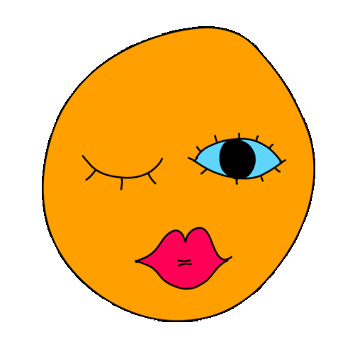 Blinking Kiss Emoji Sketch GIF