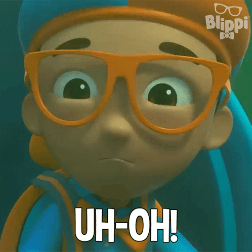 Blippi Cartoon Saying Uh-Oh