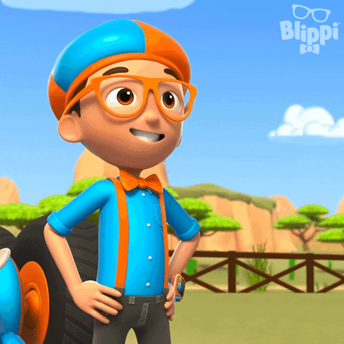 Blippi Standing in Field