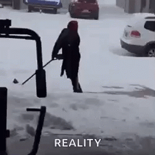 Blizzard Snow Shoveling Mishap GIF
