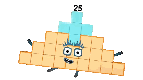 Block Character With Number 25