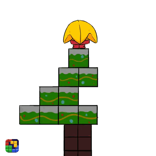 Block Christmas Tree with Star
