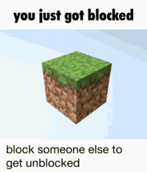 Blocked Cube Spinning Minecraft Online Game Meme GIF