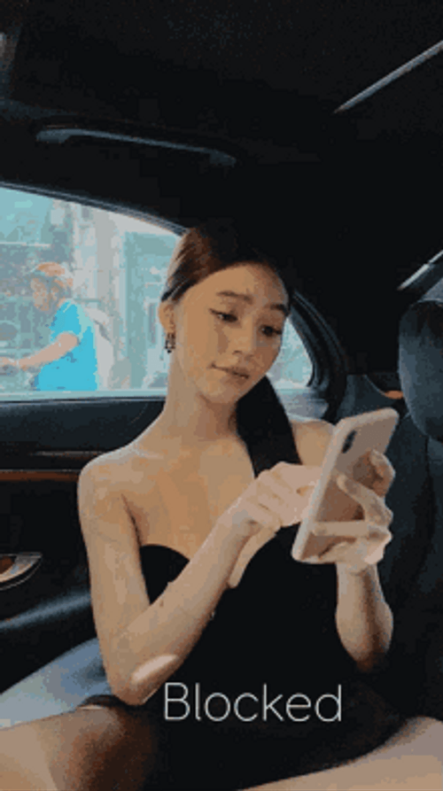 Blocked Swipe Smartphone Jolie Nguyen Car GIF