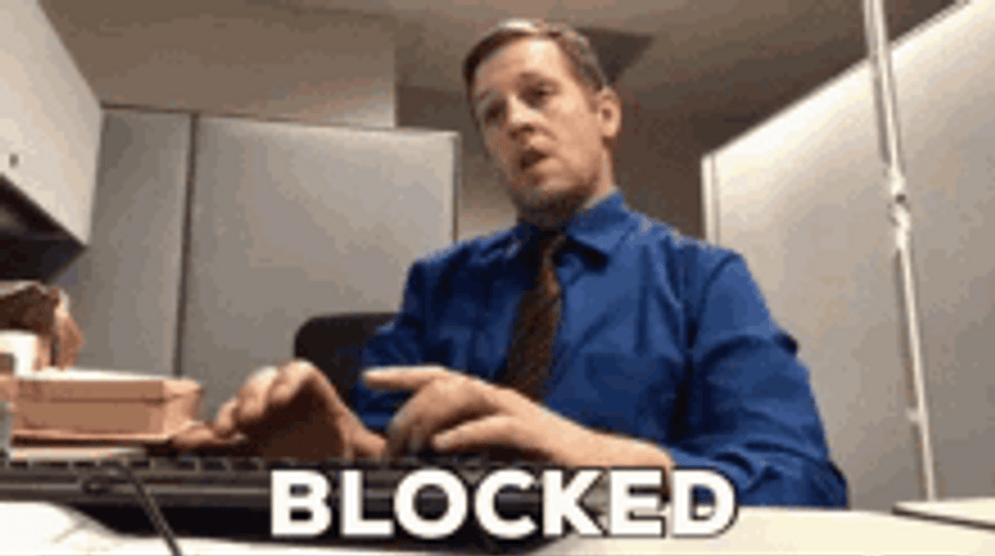 Blocked Typing Computer Pissed Bruce Vain Meme GIF