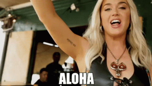 Blond Girl Happy Aloha GIF