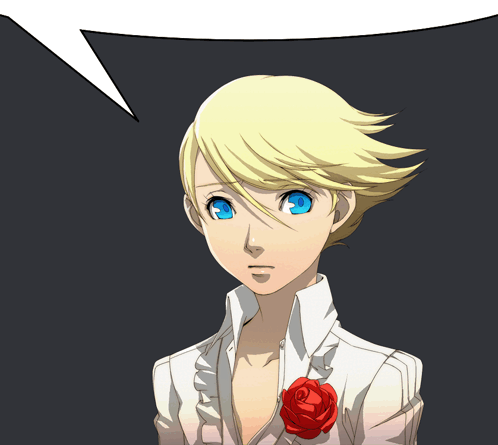 Blonde Anime Character With Blue Eyes And Red Rose GIF