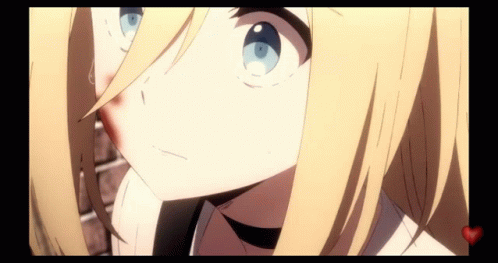 Blonde Anime Girl Close Up Brick Wall