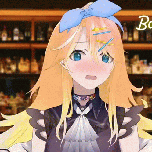 Blonde Anime Girl Making Funny Face