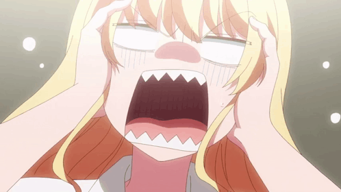 Blonde Anime Girl Screaming