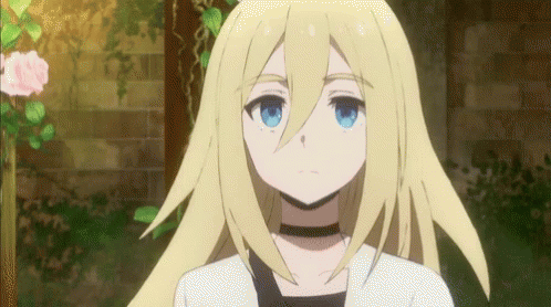 Blonde Anime Girl with Blue Eyes