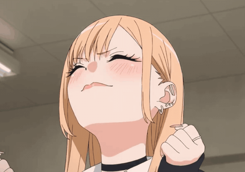 Blonde Anime Girl With Choker