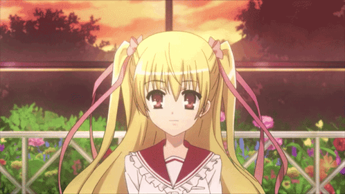 Blonde Anime Girl with Pigtails