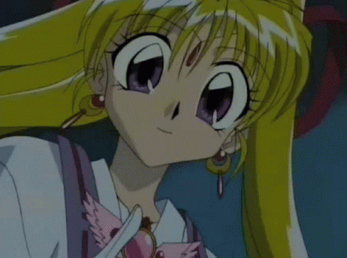 Blonde Anime Girl with Purple Eyes Shushing