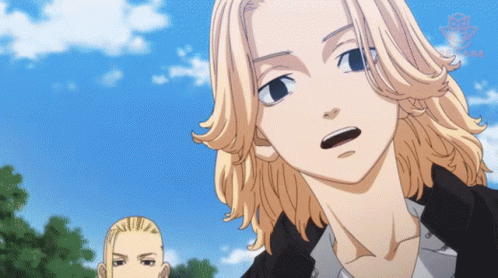 Blonde Cartoon Character Looking At Camera GIF