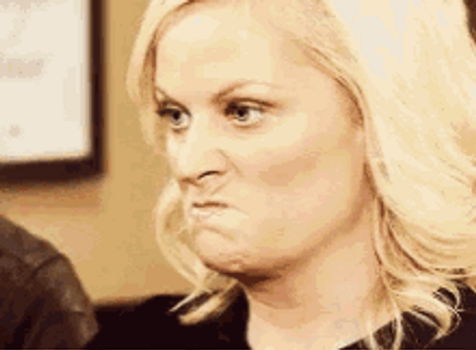 Blonde Girl Angry Face GIF
